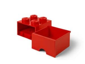 lego 5006129 ulozna cervena kocka so zasuvkou a 4 vystupkami
