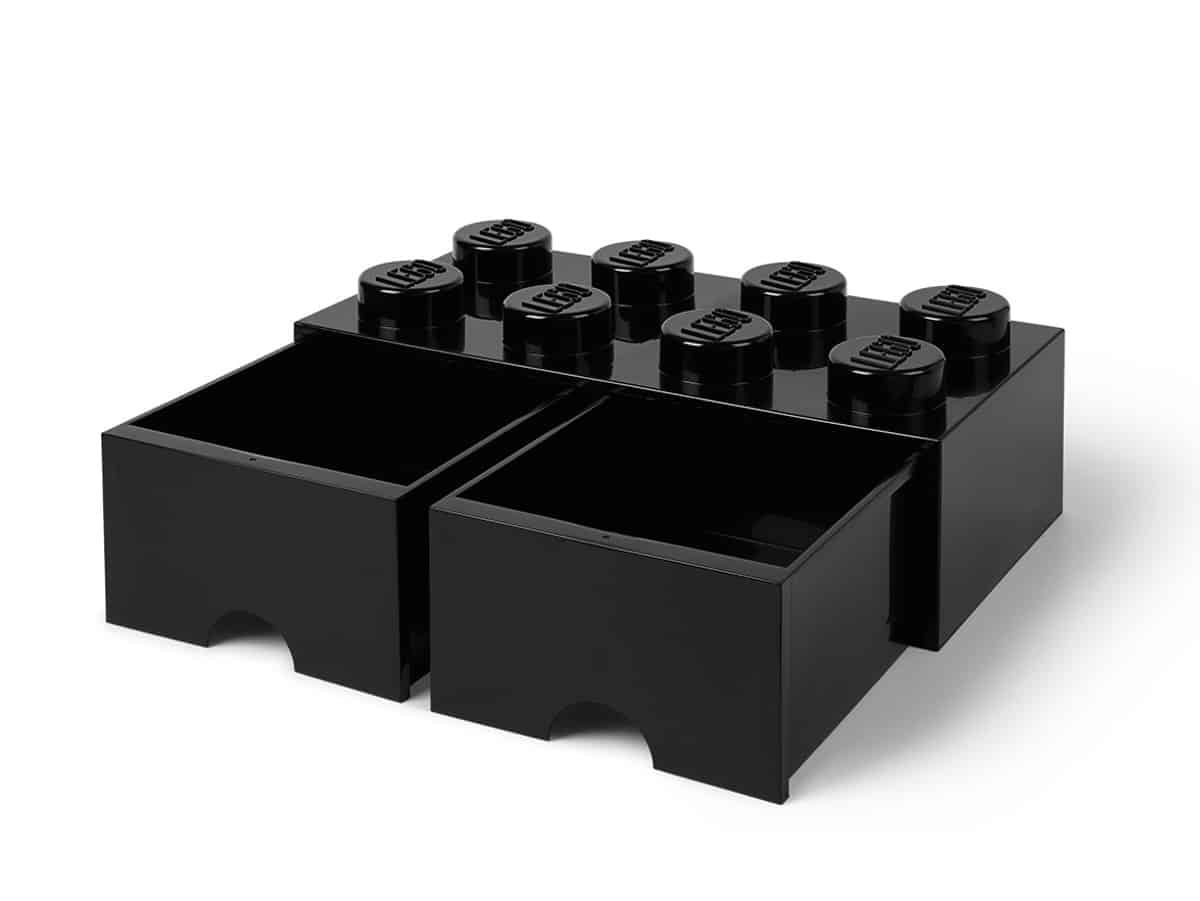ulozna cierna lego 5006248 kocka so zasuvkou s 8 cvockami