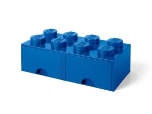 lego 5006132 zasuvka v tvare kocky s 8 vystupkami modra