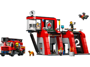 fire station with fire truck 60414