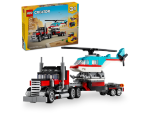 flatbed truck with helicopter 31146
